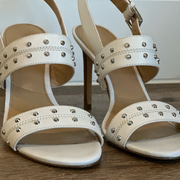 Michael Kors White Studded Heels - Picture 1 of 5